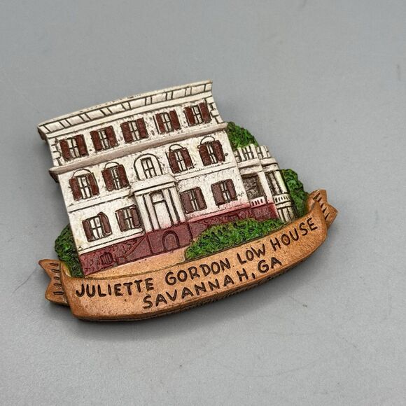 Vtg Historic Savannah Georgia Fridge Souvenir Magnet Juliett Gordon Low House - Picture 2 of 10